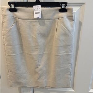 Brand new with tags Jcrew pencil skirt in bone size 4